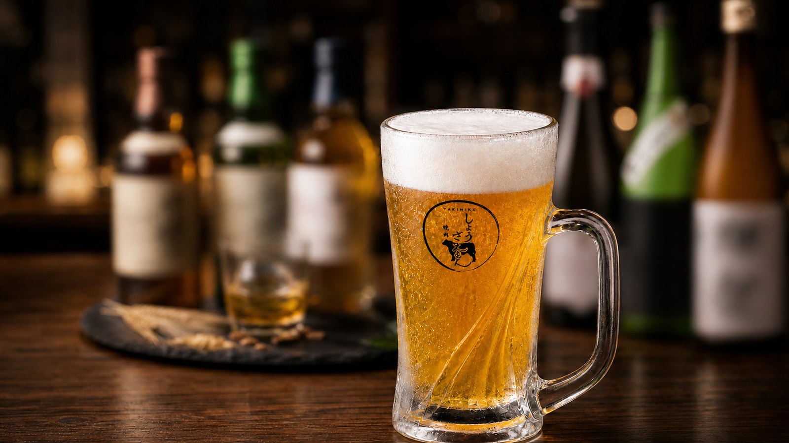 川越しょうざえもんの生ビールと各種ドリンク